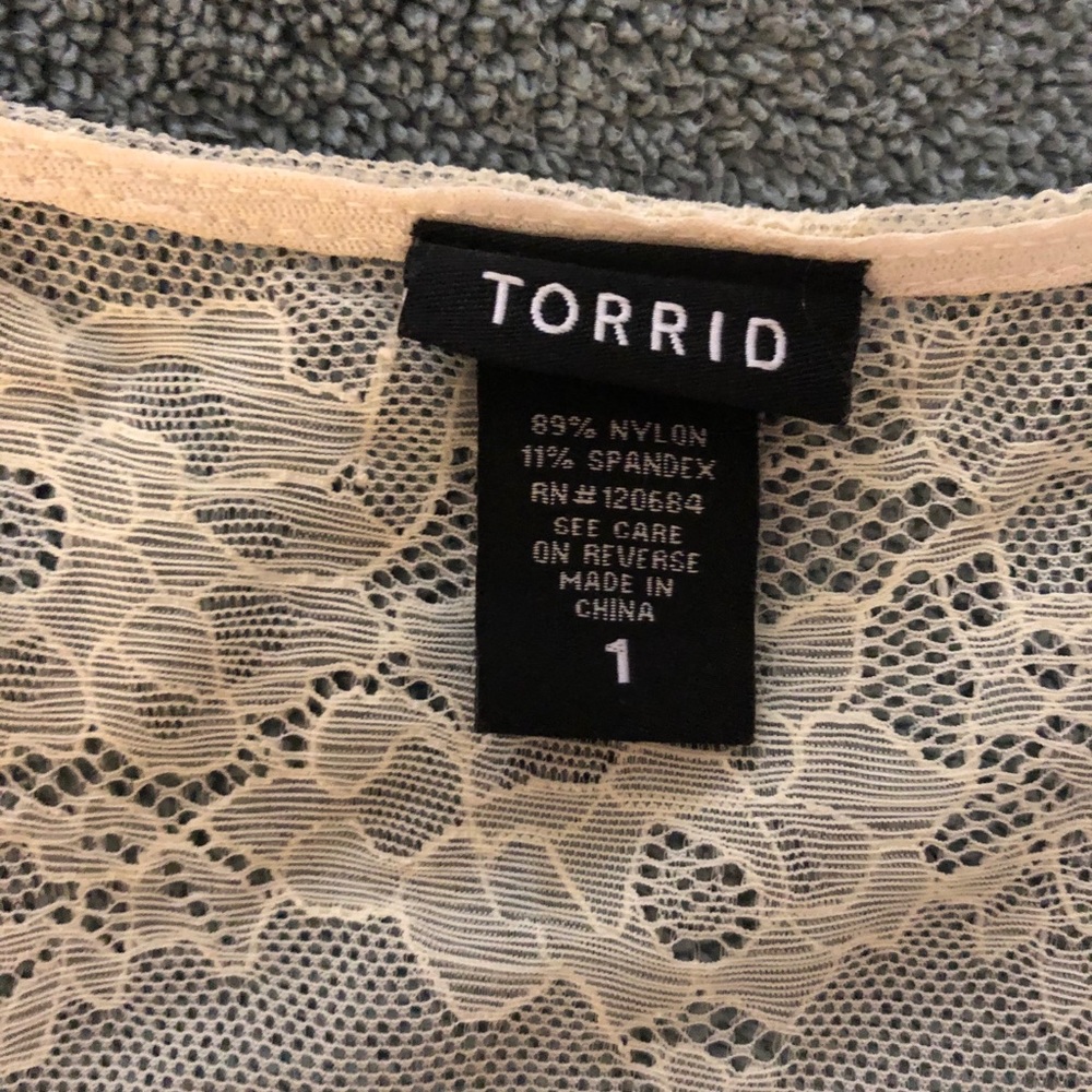 Torrid babydoll lace layering top size 1 - Picture 4 of 4